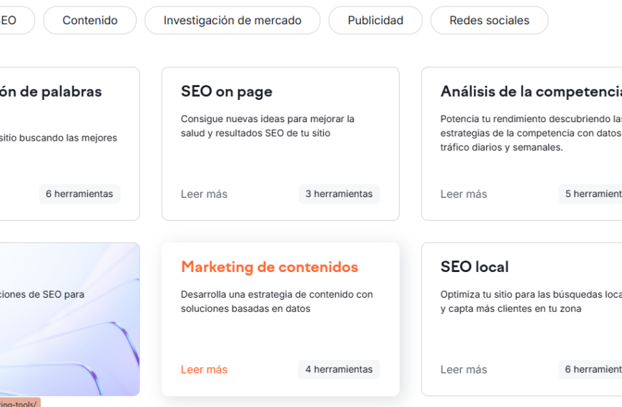Utiliza SemRUSH y posiciónate